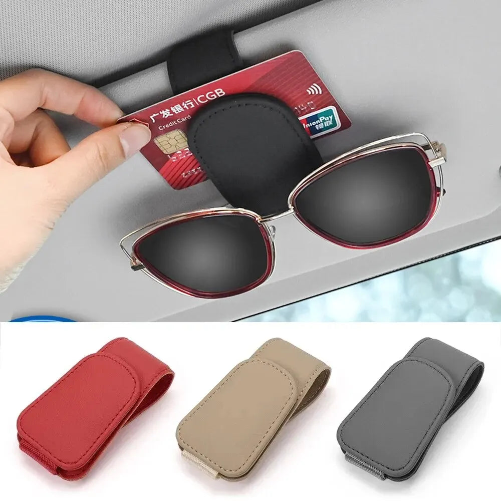 Porte-lunettes en cuir pour voiture