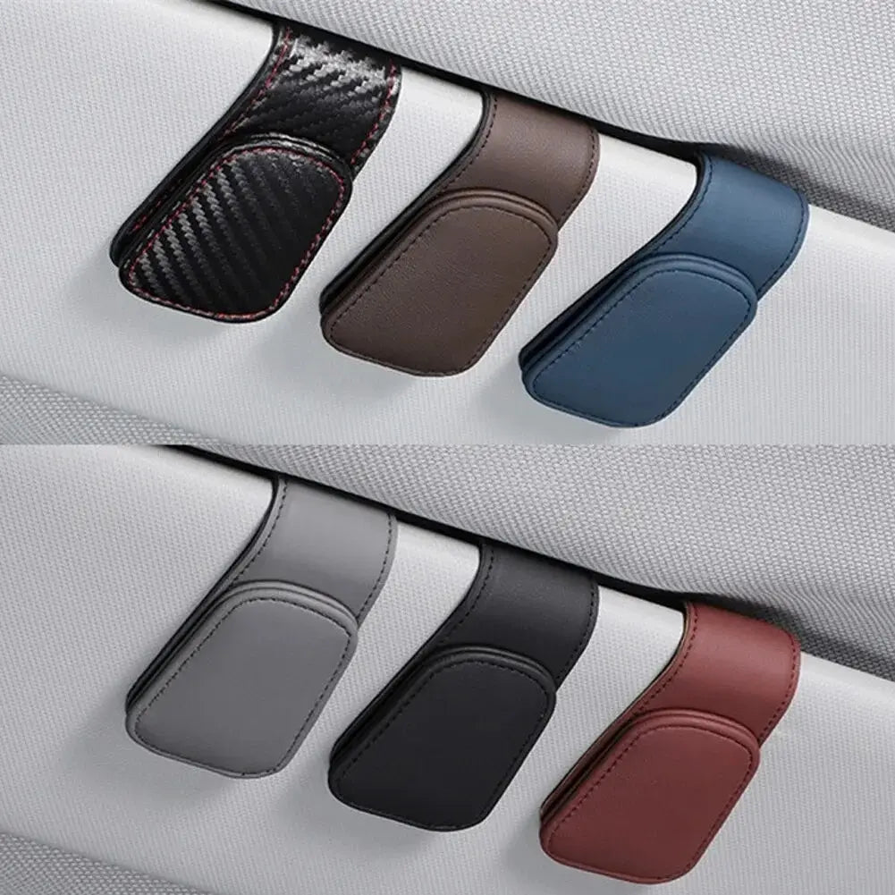 Porte-lunettes en cuir pour voiture